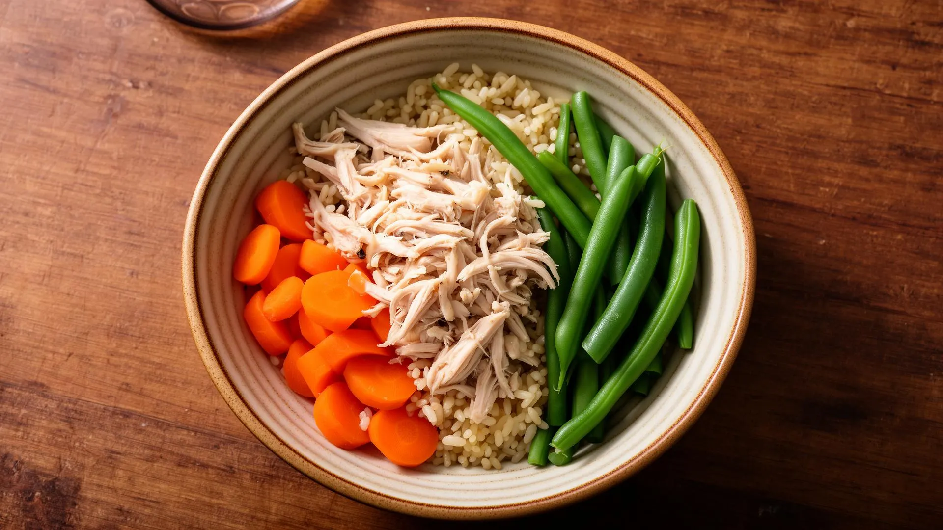 Delicious home-cooked dog meal